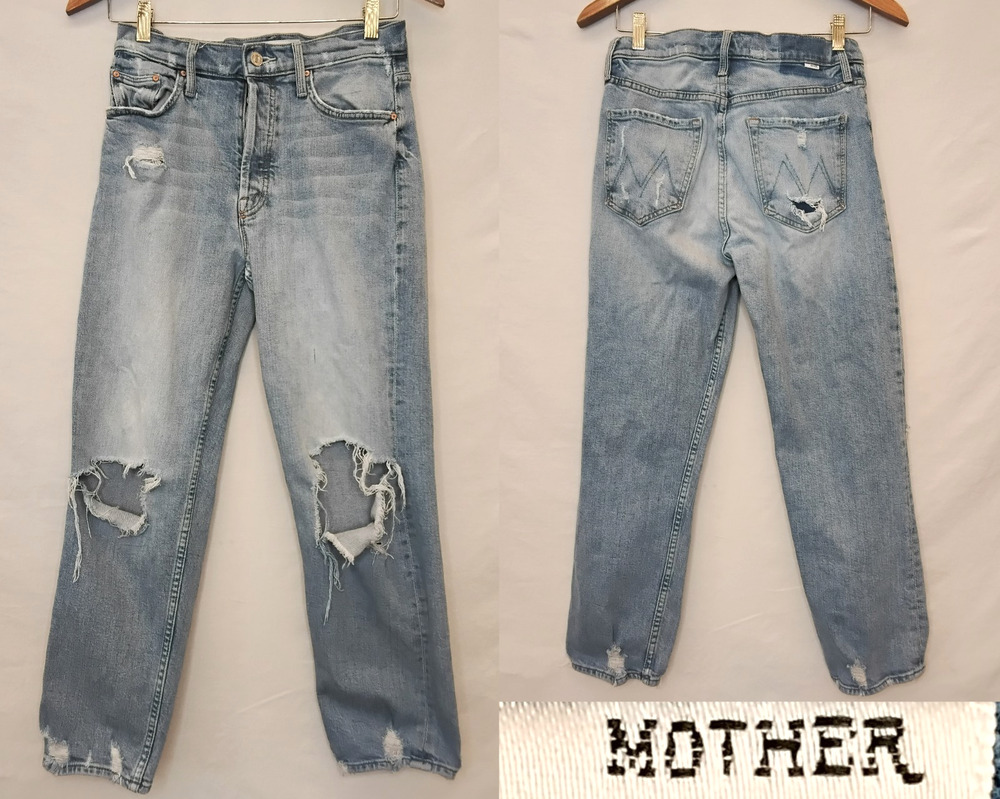 Mother Jeans Women's 27x25 The Tomcat The Confession Distrested Denim #J6042